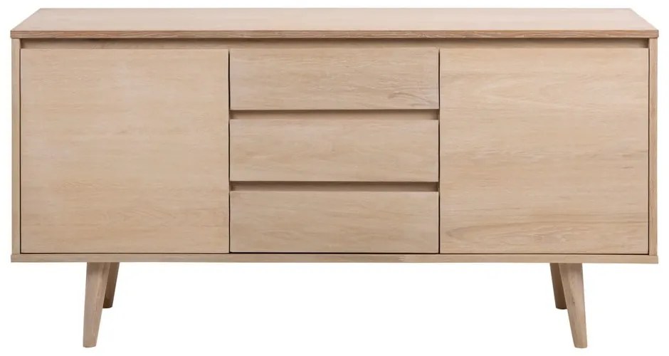 Нисък скрин от декор от дъб естествен 150x75 cm Nagano – Actona