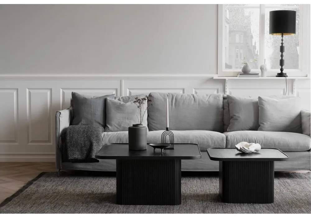 Масичка за кафе от черен дъб 80 x 80 cm Sullivan - Rowico