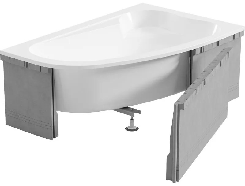 Mexen X-ST стиропорен корпус за ъглова вана 240 см, бял - 55022-00