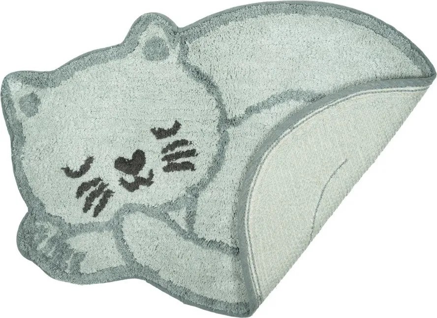 Светлосин памучен детски килим 43x60 cm Sleeping Cat – Sass &amp; Belle