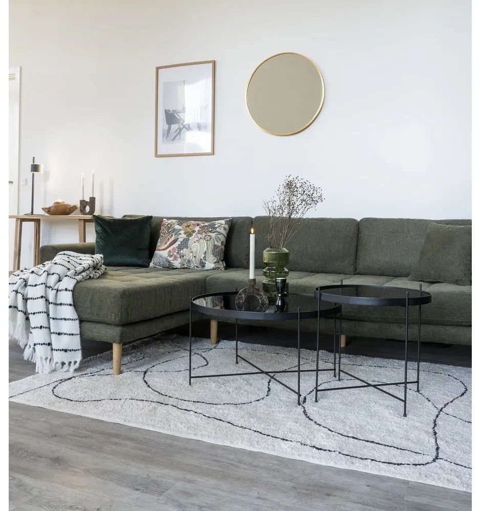 Черна кръгла маса за кафе ø 70 cm Venezia - House Nordic