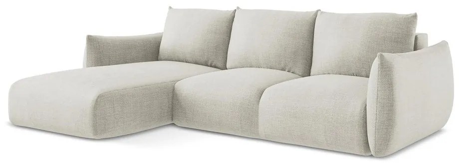 Бежов сгъваем ъглов диван (ляв ъгъл) Leila – Makamii