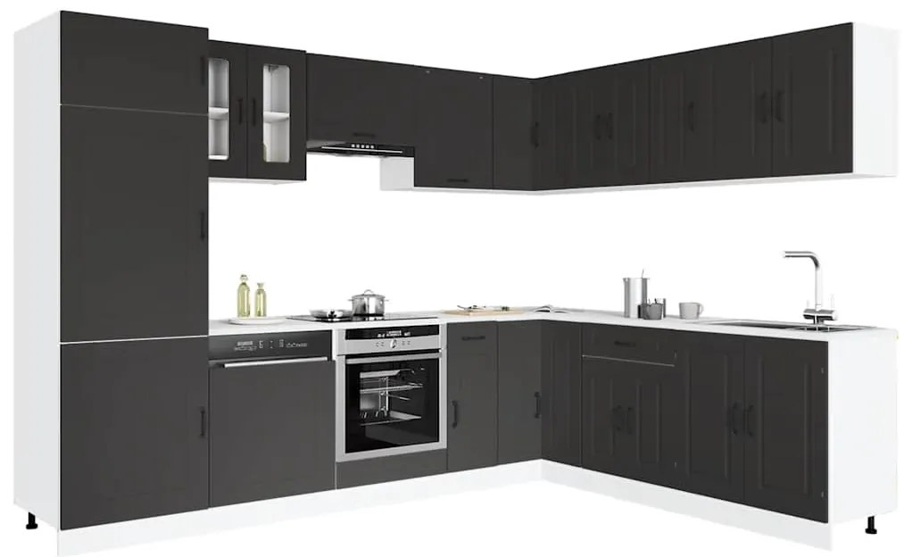 3314972 vidaXL Комплект кухненски шкафове от 14 части Kalmar, инженерно дърво