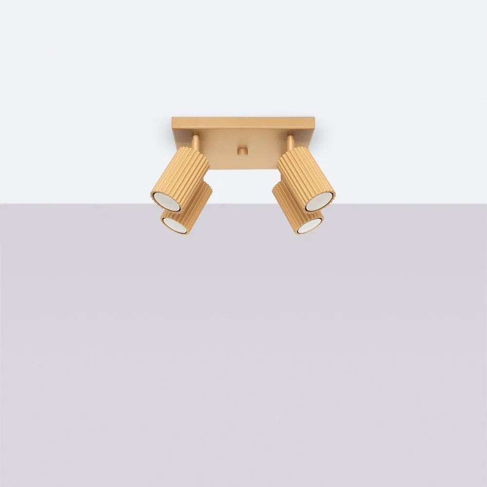 Прожектор в златист цвят 25x25 cm Gleam – Sollux