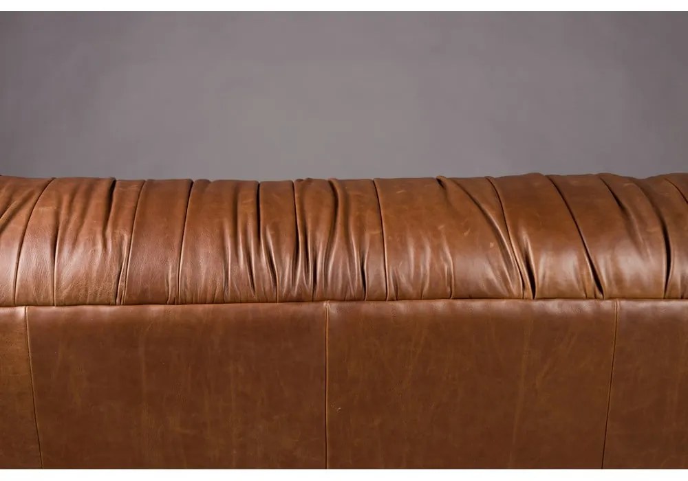 Кафяв кожен диван 214 cm Douglas – Dutchbone