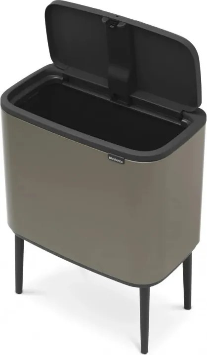 Кош за боклук Brabantia Bo Touch 651105, 36 л, Плавно и безшумно отваряне, Голям отвор, Сив