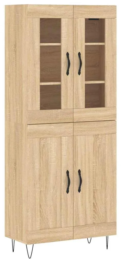 3198372 vidaXL Висок шкаф, дъб сонома, 69,5x34x180 см, инженерно дърво