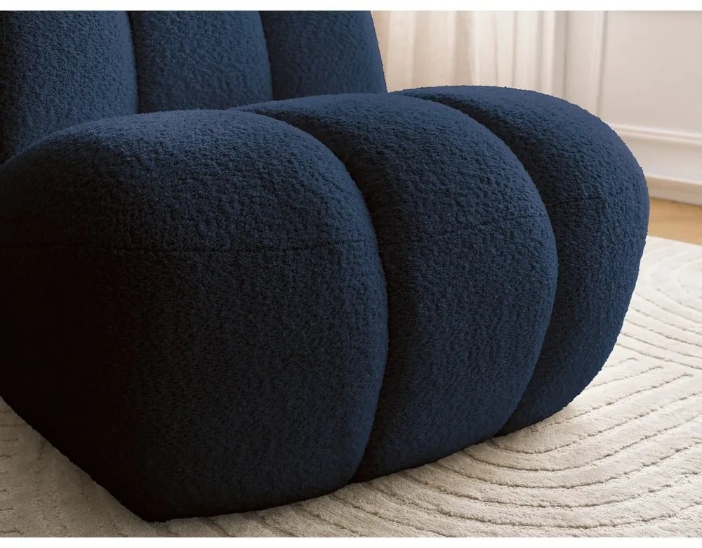 Тъмносиньо кресло от прежда с примки от букле Janissaire – Bobochic Paris