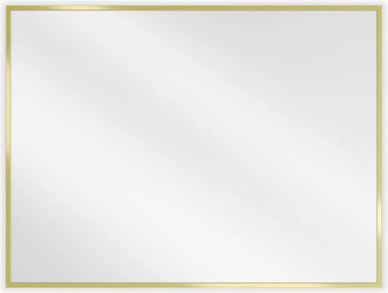 Mexen Loft правоъгълно огледало за баня 80 x 60 см, златна рамка - 9852-080-060-000-50