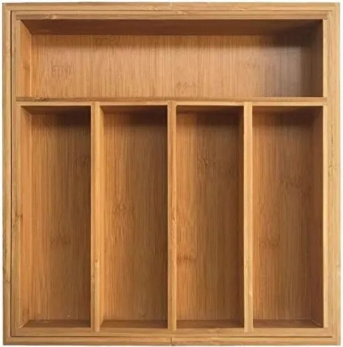 Бамбуков разделител за прибори Kinghoff KH 1218, 52 x 31.5 x 5см, Кафяв