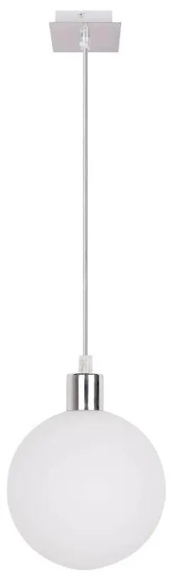 Висяща лампа в сребристо със стъклен абажур ø 15 cm Oden - Candellux Lighting