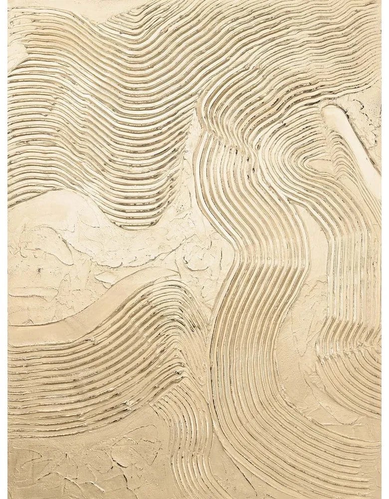 Ръчно рисувана картина 88x118 cm Metallic Champagne – Malerifabrikken