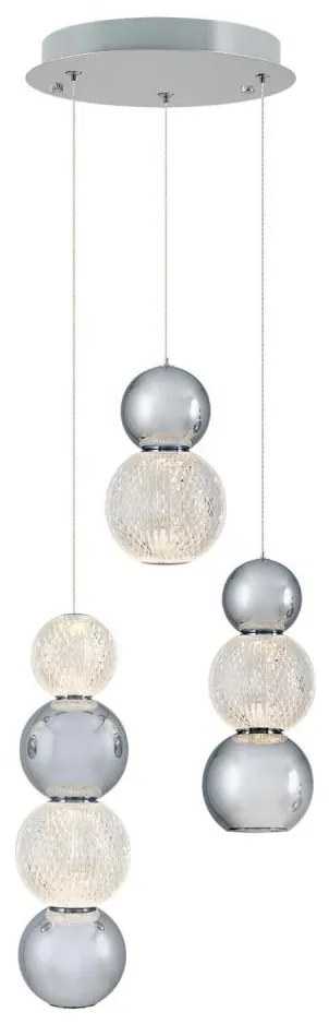 LED полилей на кабел CREMONA LED/17W/230V 3000K матов хром