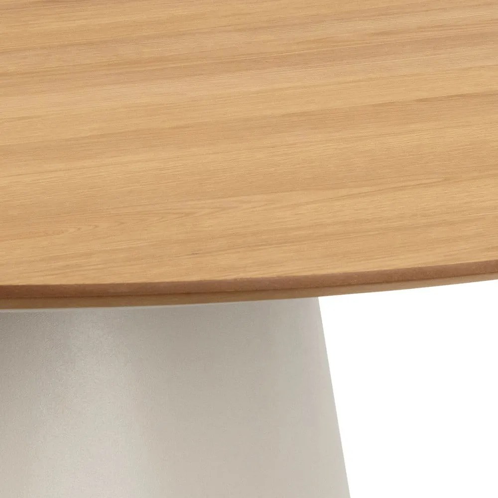 Кръгла трапезна маса с дъбов плот ø 120 cm Soli – Actona