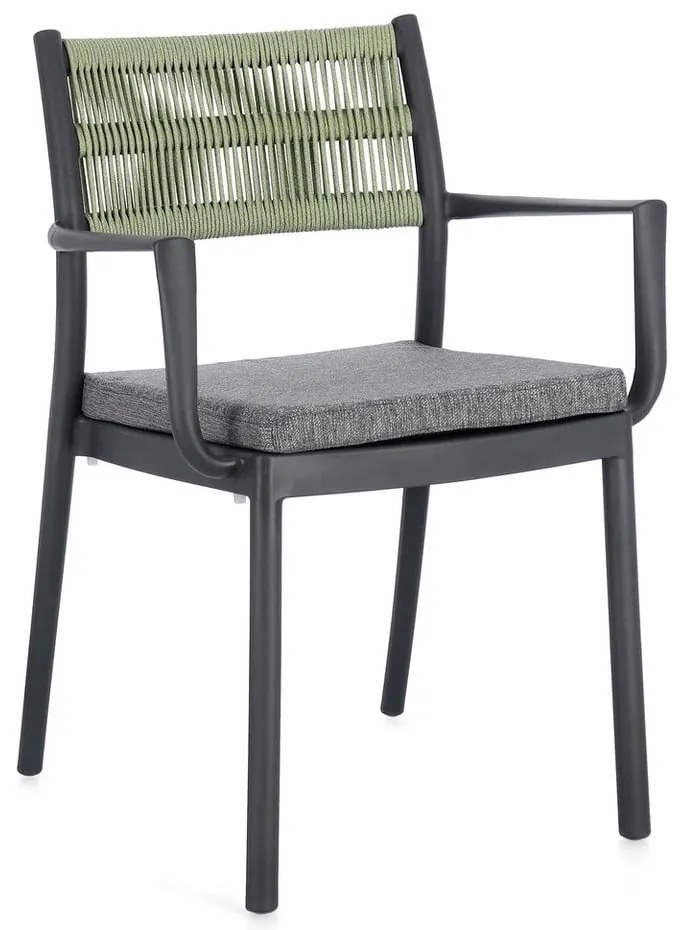 Сиви пластмасови градински столове в комплект от 4 бр. Alvin – Bizzotto