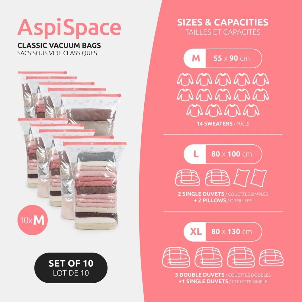 Вакуумни торбички в комплект от 10 бр. Space M - Compactor