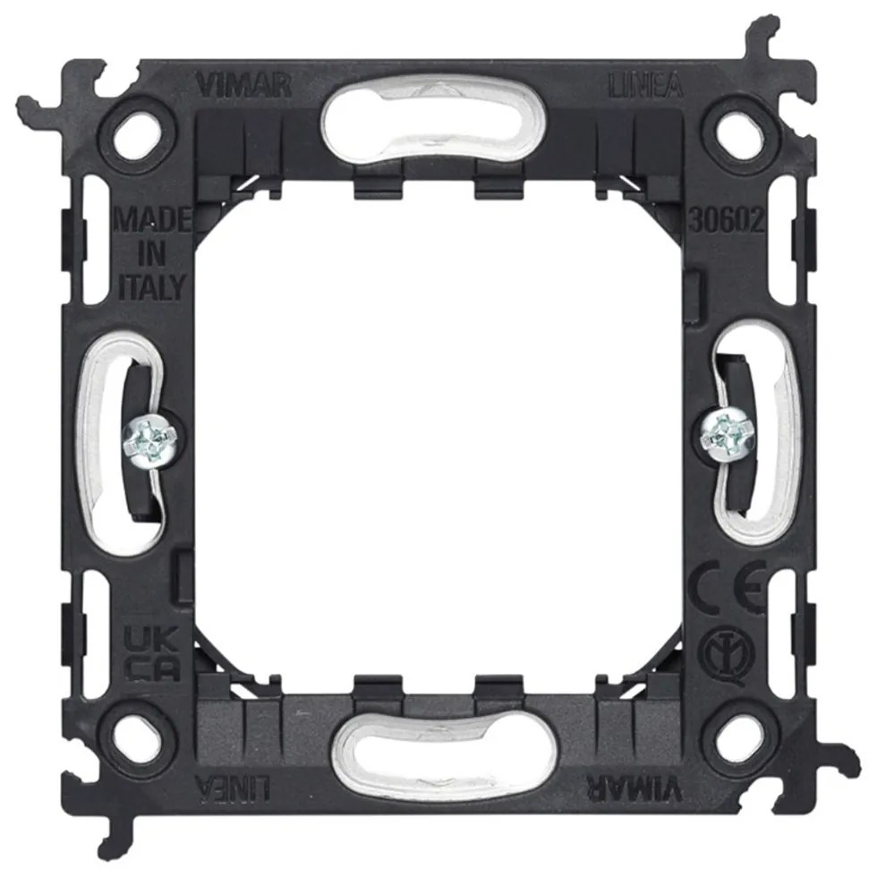 VIMAR 30602 Монтажна рамка Linea, 2M, за конзола Ø 60 мм, със скоби,