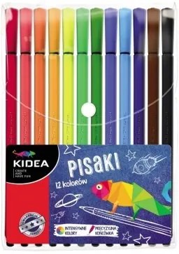 Kidea - Флумастери 12 цвята