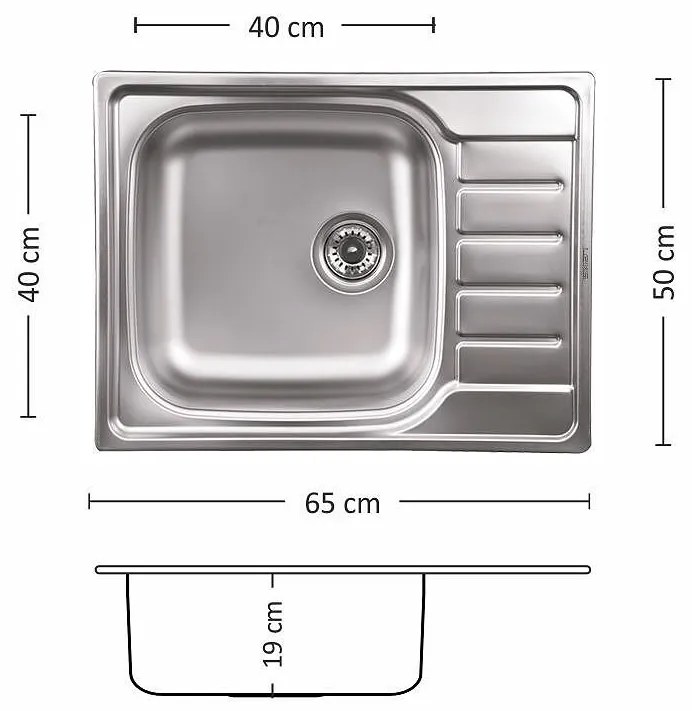 Leks COMPACT BB 65.1 SI Кухненска мивка за вграждане