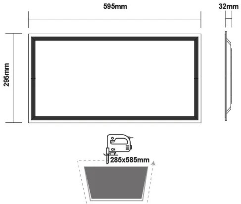 таванна светлина Slim LED panel