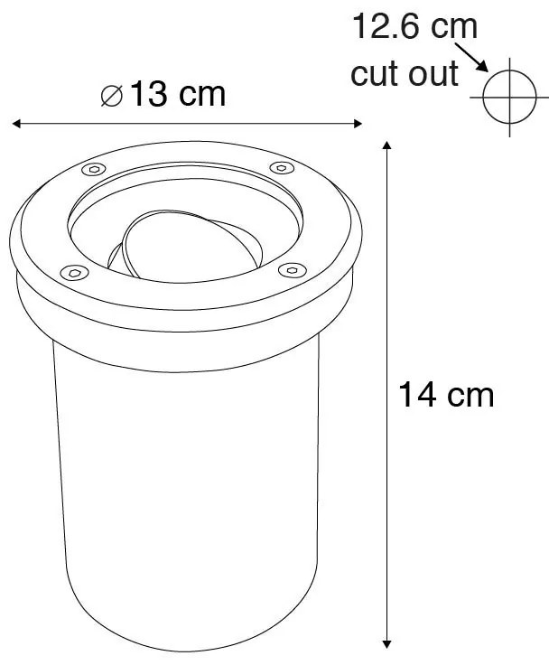 Комплект от 3 броя външни наземни прожектора стомана регулируеми IP65 - Delux