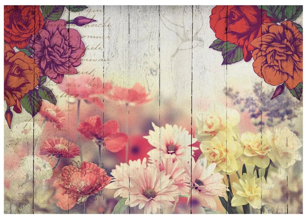 тапети - Vintage Flowers 350x245