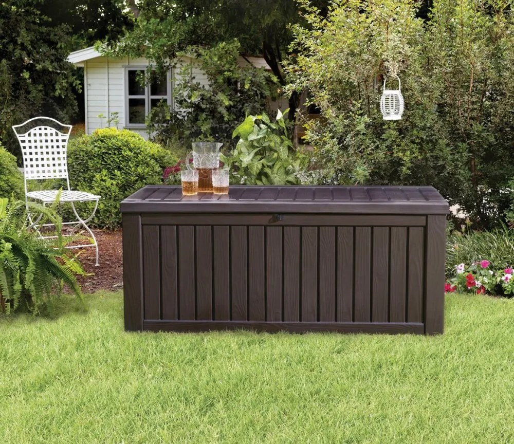 Кафява градинска кутия ROCKWOOD 570 L