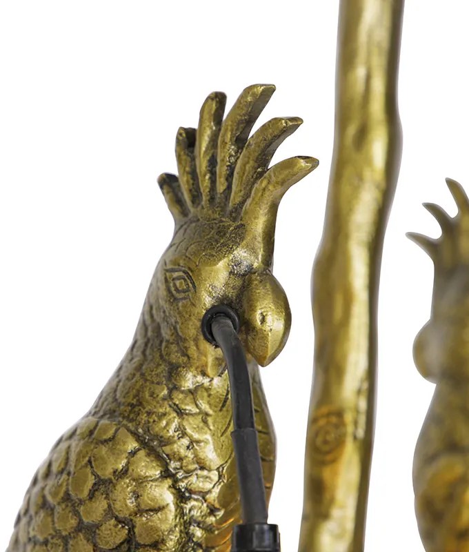 Винтидж таванна лампа месинг 2-светлина - Animal Parrot