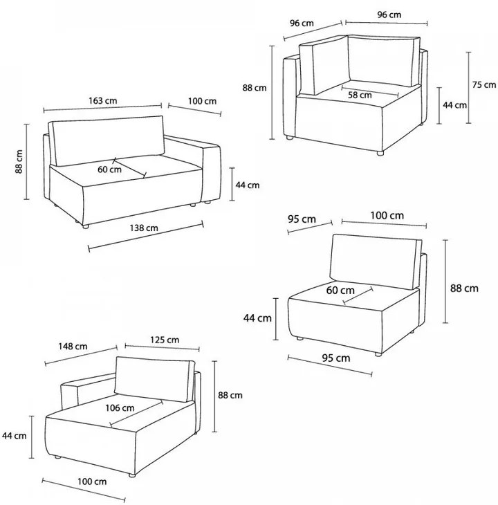 Светлосив ъглов диван от велур, ляв ъгъл Nihad modular – Bobochic Paris