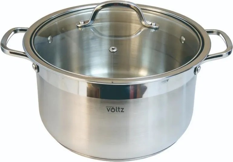 Дълбока тенджера Oliver Voltz OV51211D26, 11.1 л, 26х21 см, Дебело дъно, Индукция, Инокс