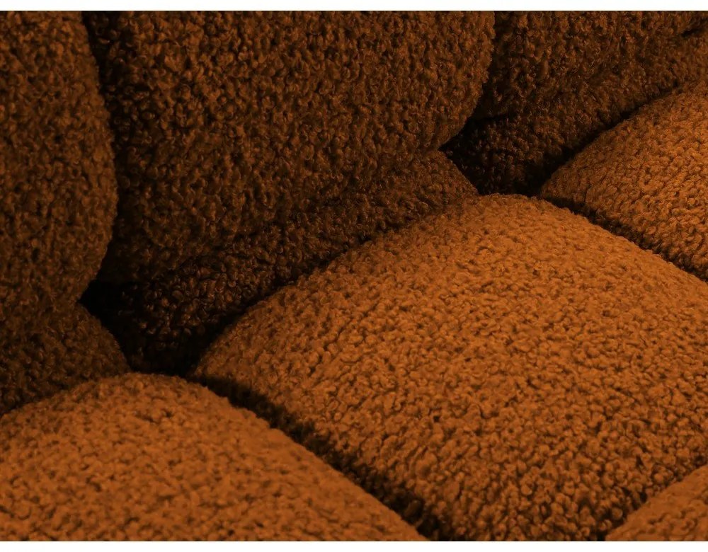 Оранжев модул за диван от букле (ляв ъгъл) Bellis – Micadoni Home