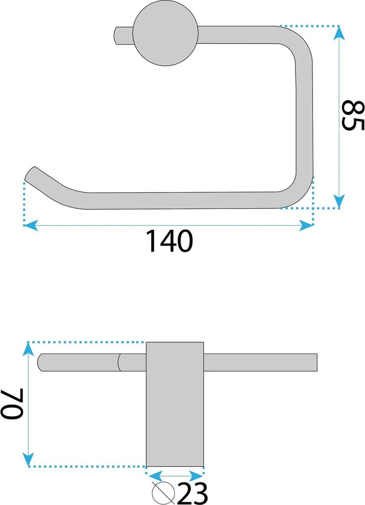 Поставка за тоалетна хартия A62309BRG OTTO Brush Copper