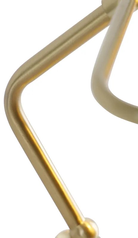 Класическа нотариална лампа златиста с опушено огледално стъкло - Banker