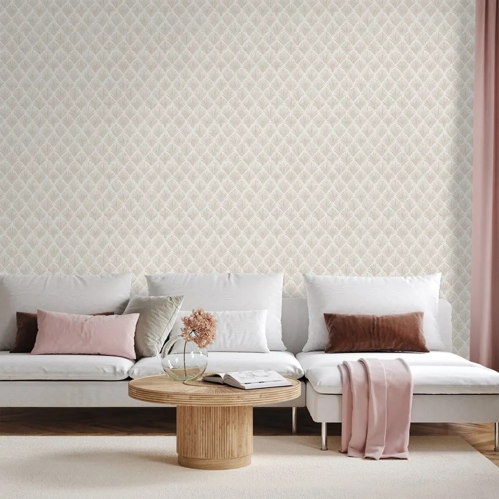 Самозалепващ тапет – Светли бежови геометрични мотиви