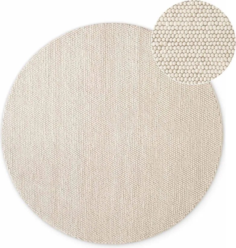 Кремав ръчно изработен вълнен кръгъл килим ø 200 cm Richmond Diana – Ted Baker