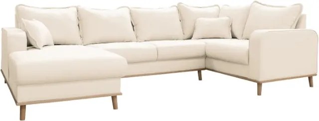 Кремав ъглов диван (ляв ъгъл) Beata - Ropez