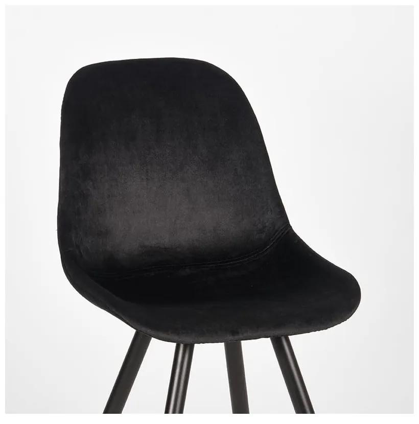 Черни кадифени трапезни столове в комплект от 2 броя Capri - LABEL51