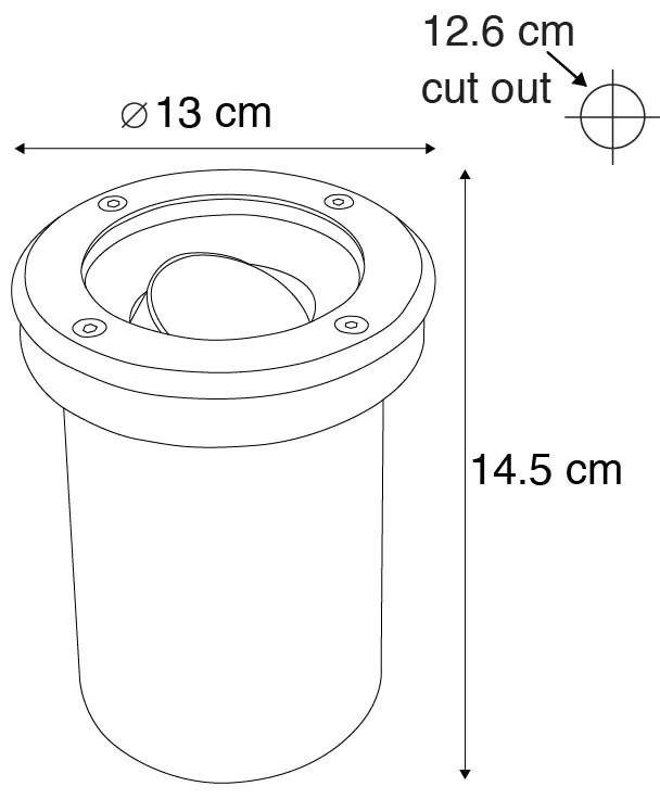 Комплект от 6 интелигентни външни подземни прожектора с регулируема посока, включително WiFi GU10 - Delux