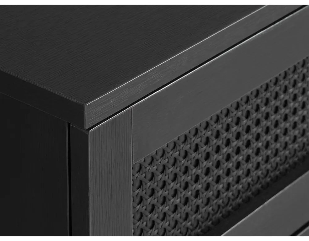 Черна маса за телевизор от дъб 120x43 cm Pensacola - Unique Furniture