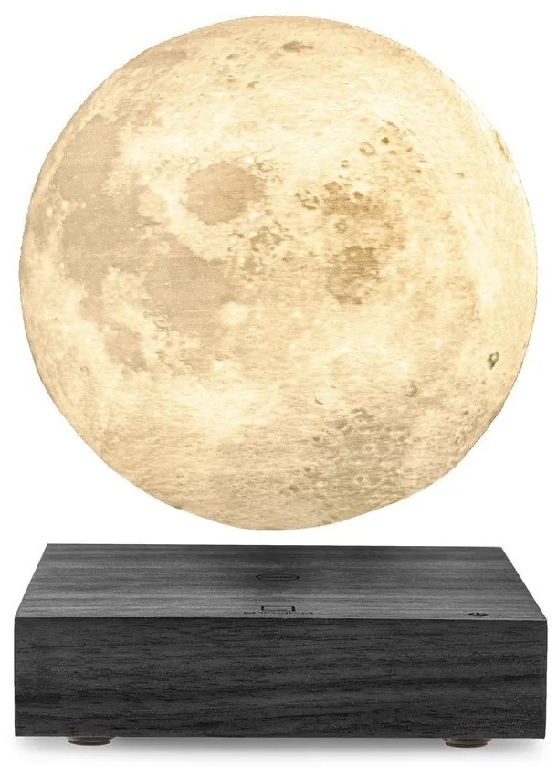 Черна светлинна декорация за контакт ø 12 cm Moon – Gingko