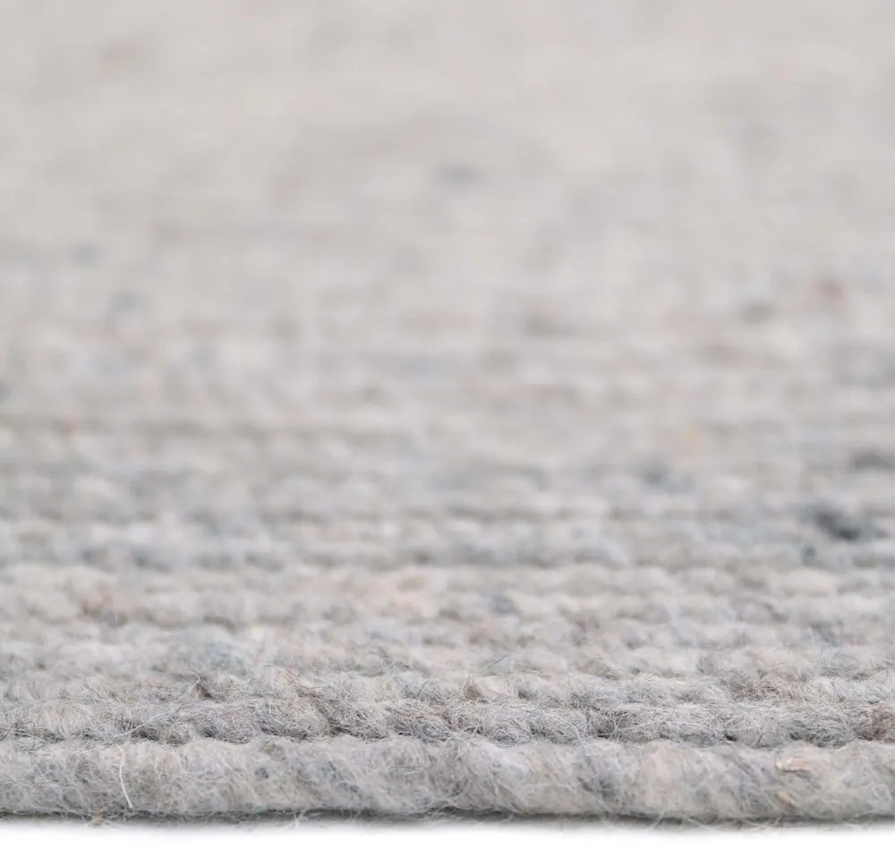 Сив ръчно изработен килим от вълна и памук, ø 110 cm Neethu - Nattiot