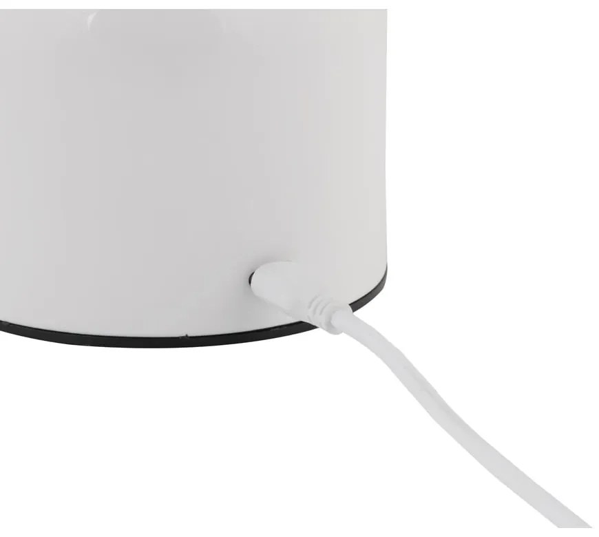 Бяла LED настолна лампа с метален абажур (височина 14 cm) Impetu – Leitmotiv