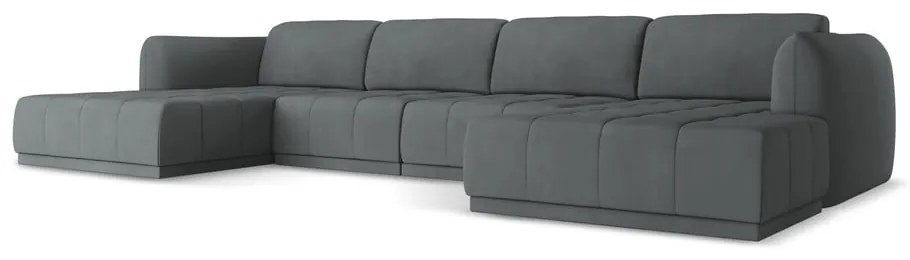 Тъмносив ъглов диван Hoku – Makamii