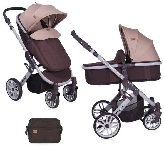 Детска количка LUNA 2в1 LORELLI - Brown&Beige