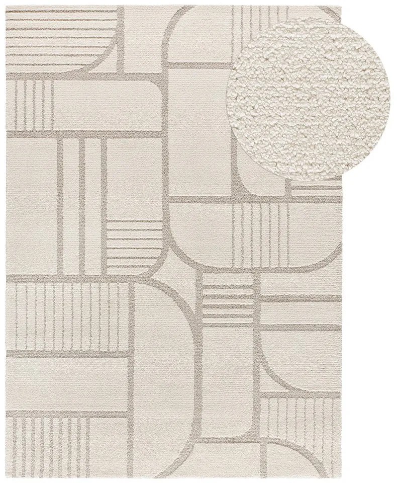 Кремав килим 120x170 cm Snowy – Universal