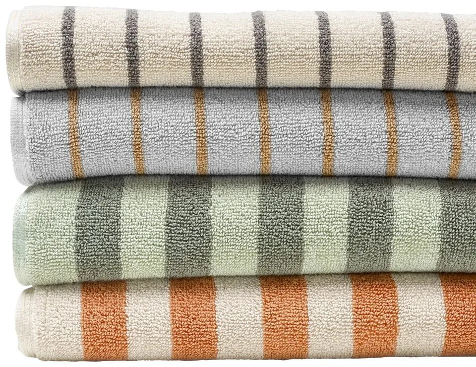 Оранжева/бежова хавлиена кърпа от органичен памук 70x140 cm Arto – Blomus