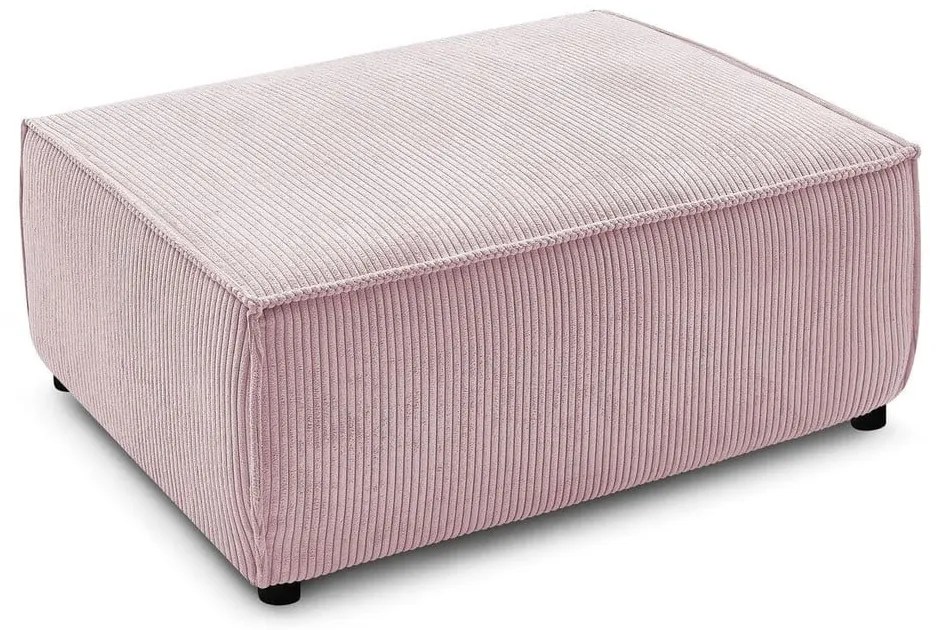 Светлорозова табуретка от велур Nihad - Bobochic Paris