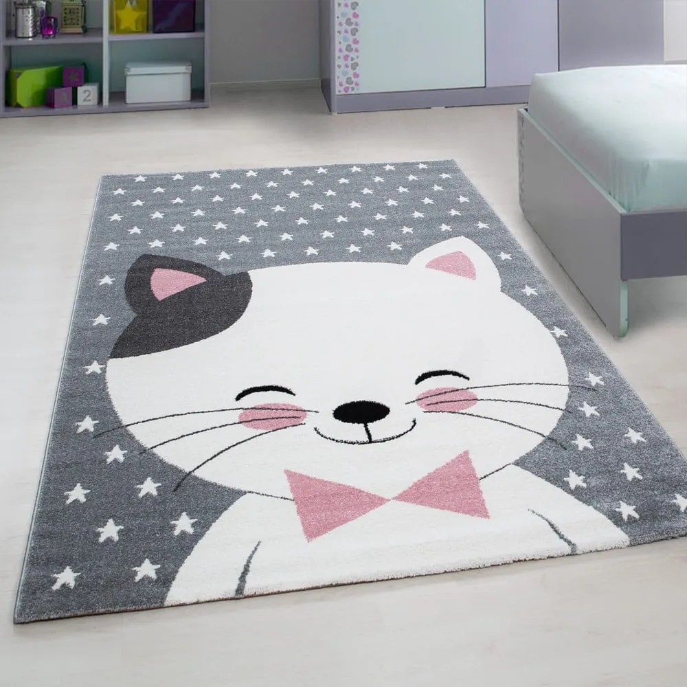 Розово-сив детски килим 140x200 cm Kids – Ayyildiz Carpets