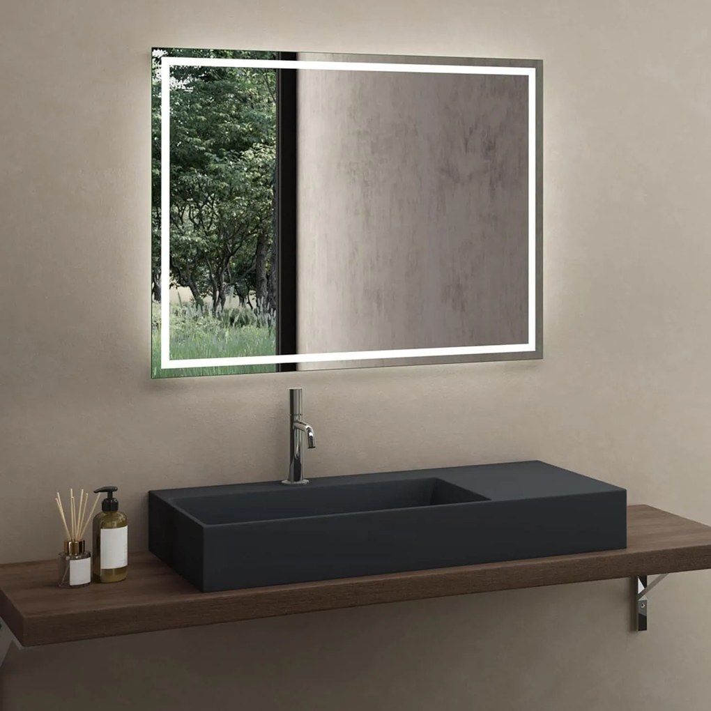 Умивалник МРАМОРЕН КОМПОЗИТ Rea Archi 75 CM Grey MATT