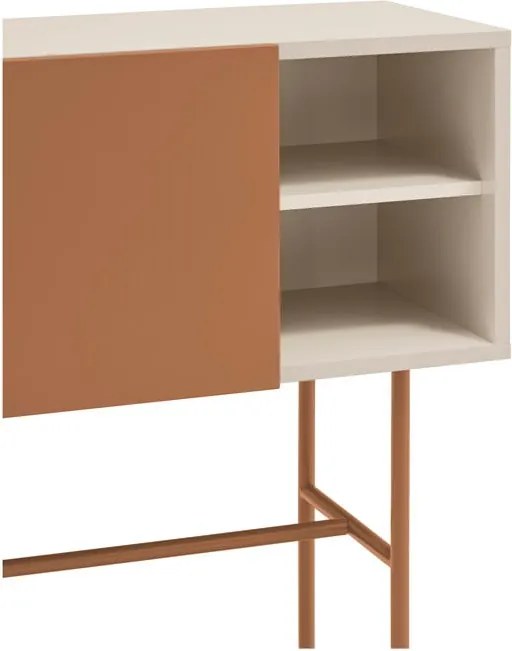 Конзолна маса в светлосиво-тухлен цвят 35x110 cm Nube - Teulat